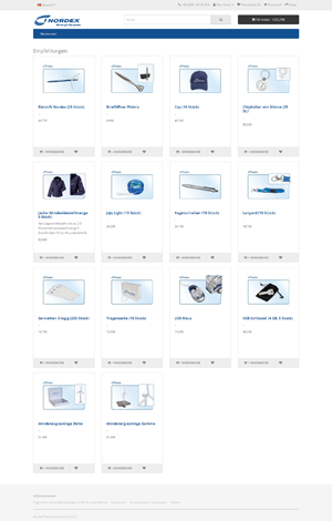Bild der Referenz: Nordex - Webshop