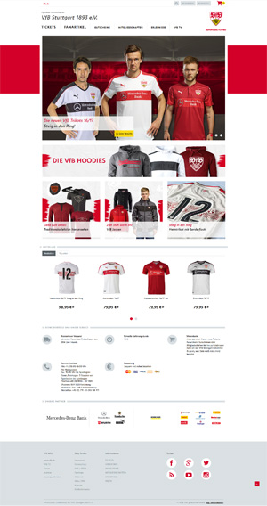 Bild der Referenz: VfB Stuttgart Onlineshop 2016/2017