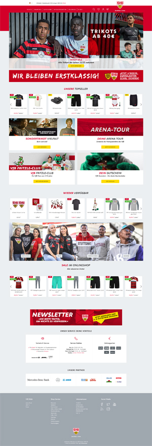 Bild der Referenz: VfB Stuttgart Onlineshop 2022/2023